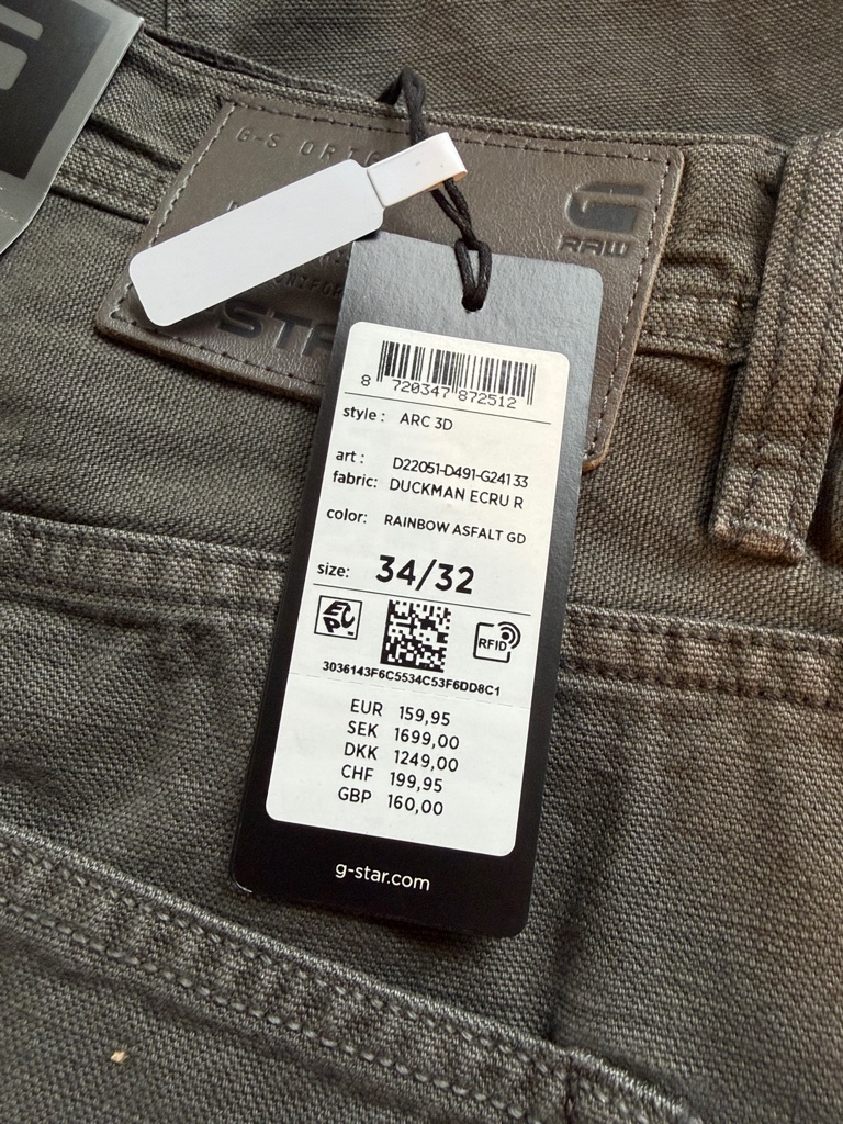 G-Star Men's Arc 3d Jeans - Rainbow Asfalt